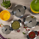 Kuhn Rikon Hotpan Stainless Steel Cooking Pot with Insulated Bowl, 2.1-Quart, Gray