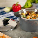 Kuhn Rikon Hotpan Stainless Steel Cooking Pot with Insulated Bowl, 3.2-Quart, Gray
