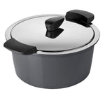 Kuhn Rikon Hotpan Stainless Steel Cooking Pot with Insulated Bowl, 3.2-Quart, Gray