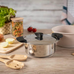 Kuhn Rikon Hotpan Stainless Steel Cooking Pot with Insulated Bowl, 1-Quart, Sand