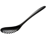 Gourmac 12-Inch Melamine Pasta Server Spaghetti Fork & Strainer, Black