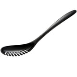 Gourmac 12-Inch Melamine Pasta Server Spaghetti Fork & Strainer, Black