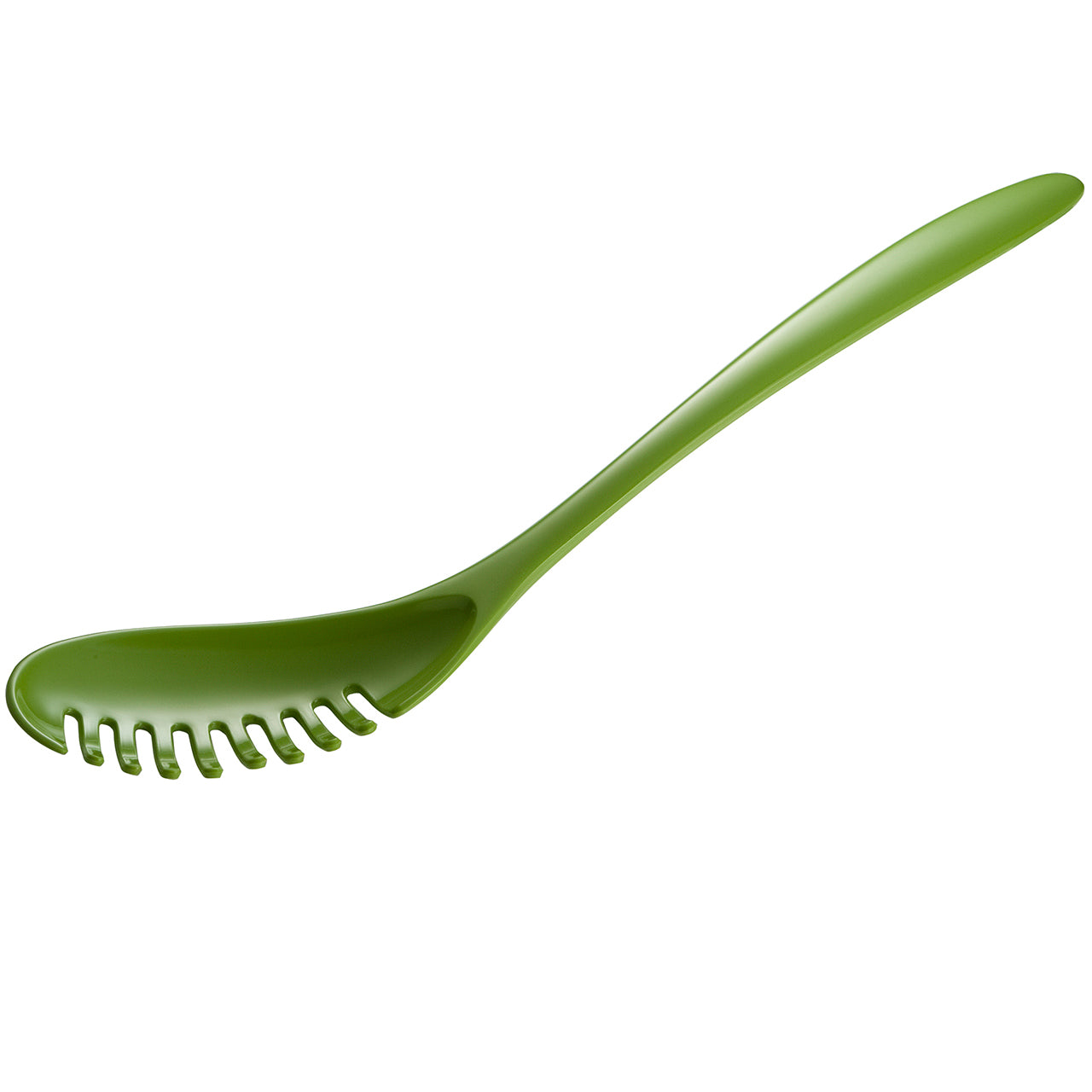 Gourmac 12-Inch Melamine Pasta Server Spaghetti Fork & Strainer, Green