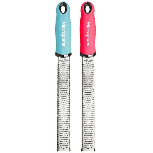 Microplane Premium Classic Zester Grater, Set of 2, Purist Blue & Rouge