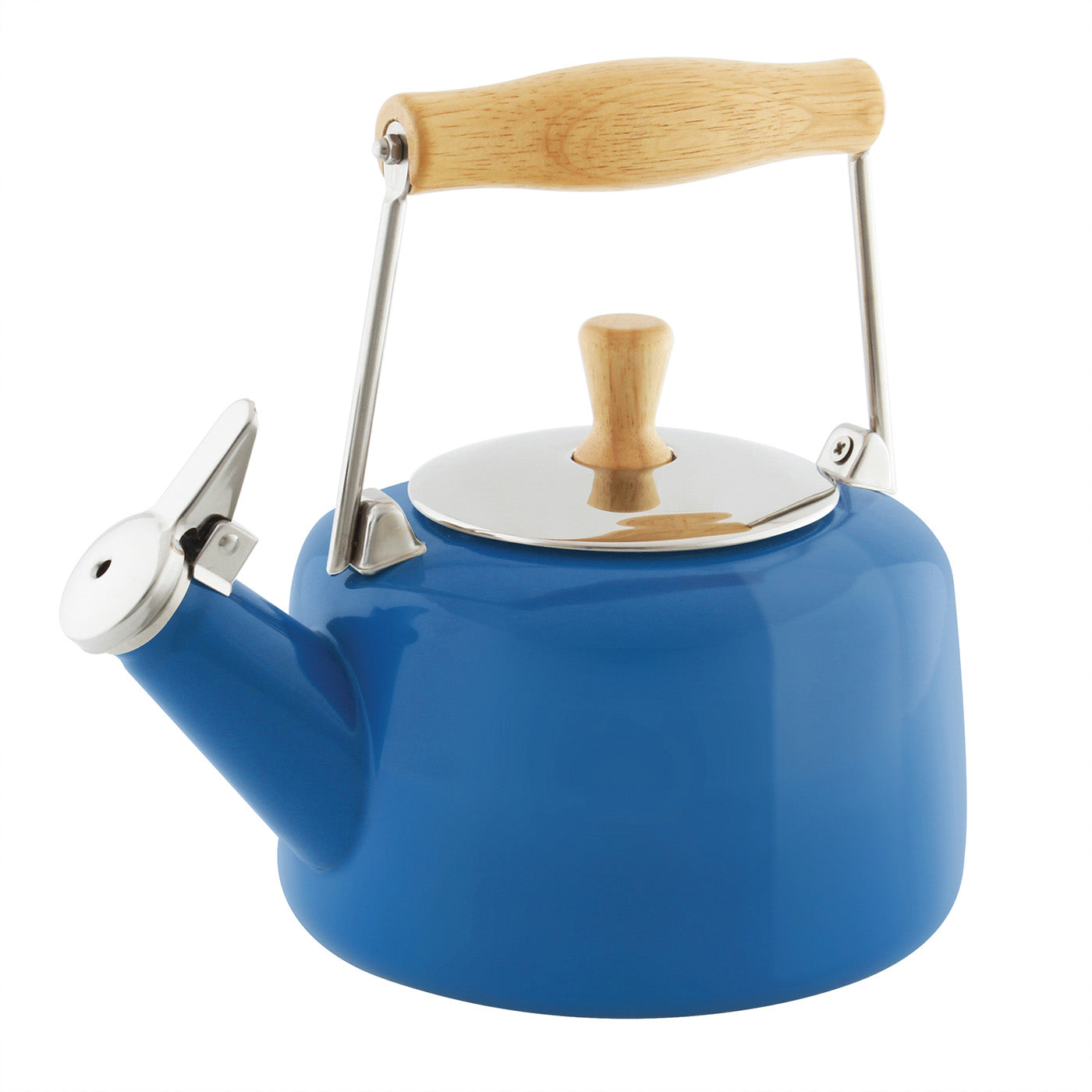 Chantal 1.4-Quart Enamel-on-Steel Sven Teakettle, Blue Cove