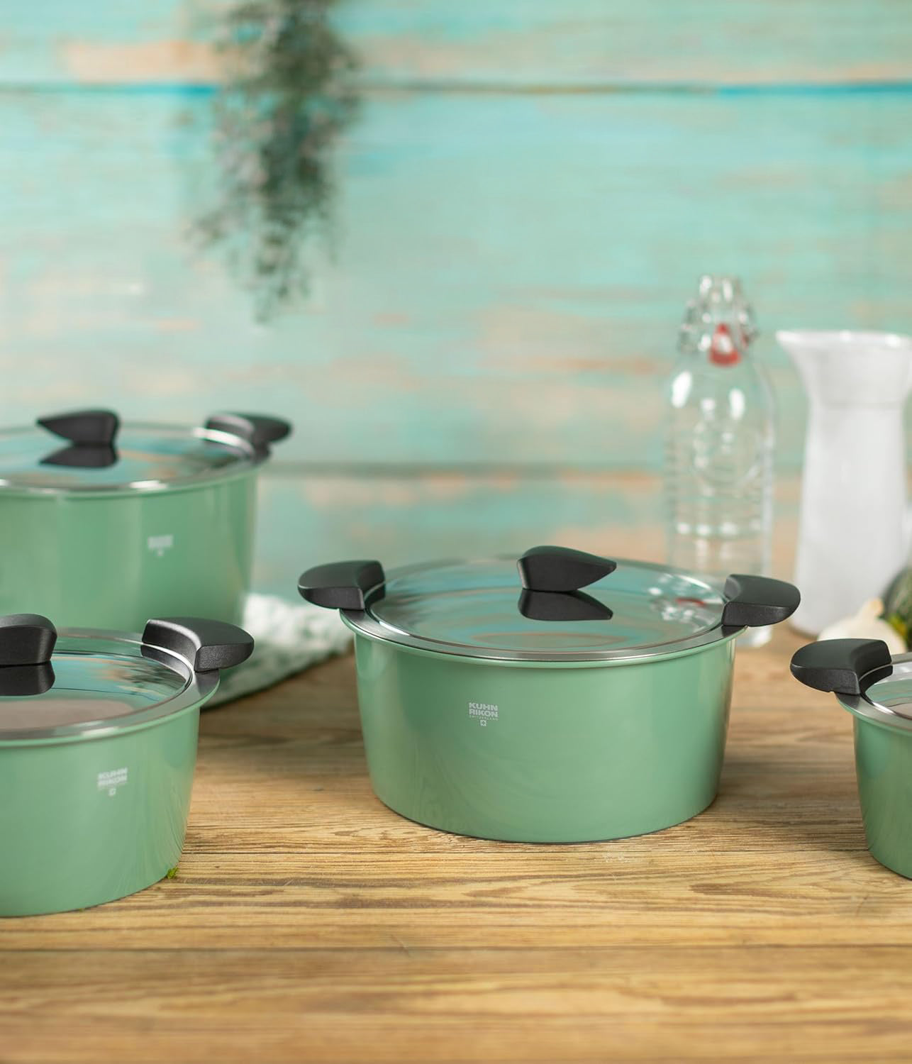 Kuhn Rikon Hotpan Stainless Steel Cooking Pot with Insulated Bowl, 2.1-Quart, Ocean