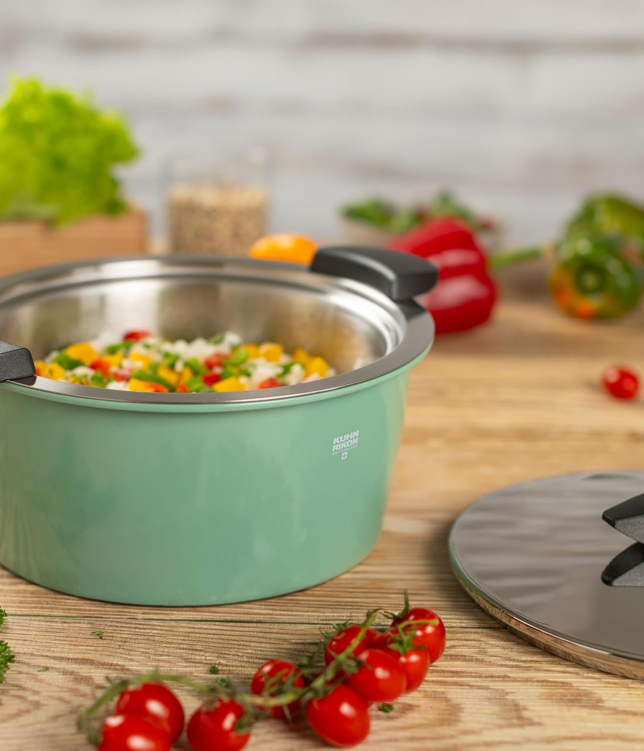 Kuhn Rikon Hotpan Stainless Steel Cooking Pot with Insulated Bowl, 2.1-Quart, Ocean