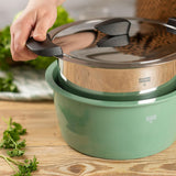 Kuhn Rikon Hotpan Stainless Steel Cooking Pot with Insulated Bowl, 3.2-Quart, Ocean