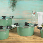 Kuhn Rikon Hotpan Stainless Steel Cooking Pot with Insulated Bowl, 5.3-Quart, Ocean