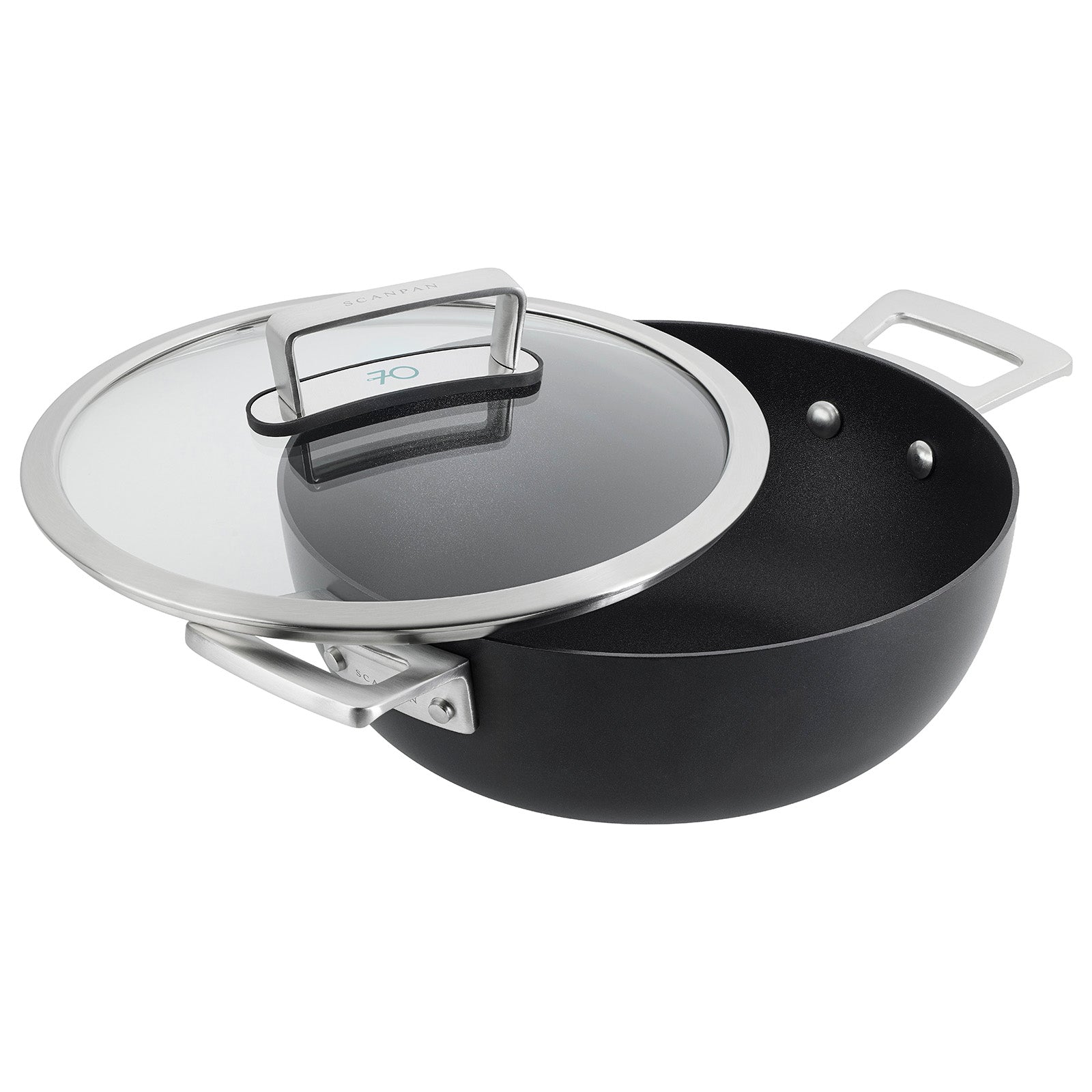 Scanpan 70th Anniversary 3 Piece Cookware Set with Braiser & 10.25-Inch Skillet