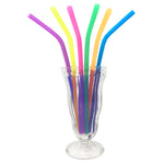 Norpro Silicone Reusable Color Changing Straws with Cleaning Brush, Set of 6