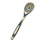 Island Bamboo Pakkawood 12-Inch Corner Spoon, Blue