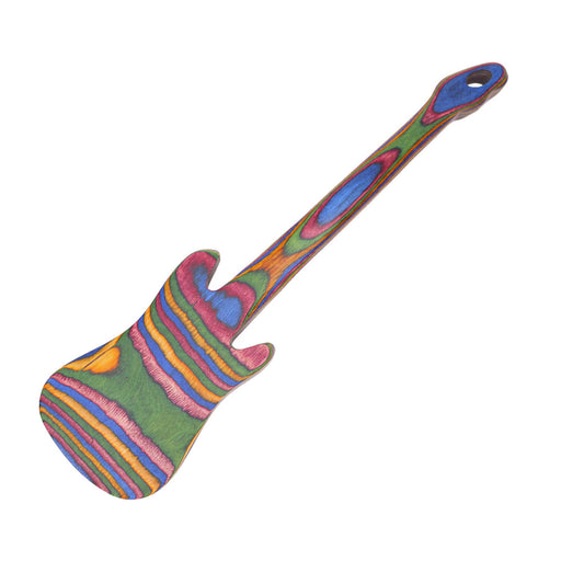 Island Bamboo Pakkawood 12-Inch Guitar Spatula, Rainbow