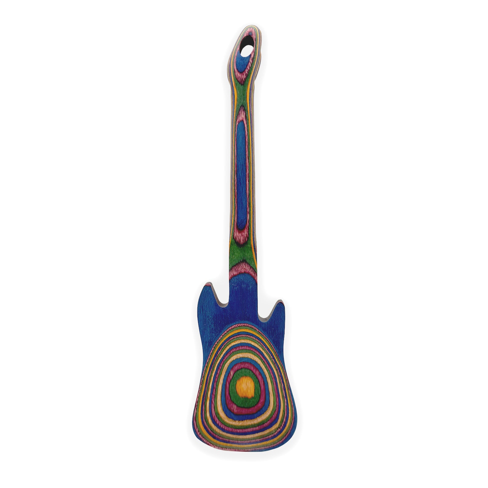 Island Bamboo Pakkawood 12-Inch Guitar Spoon, Rainbow