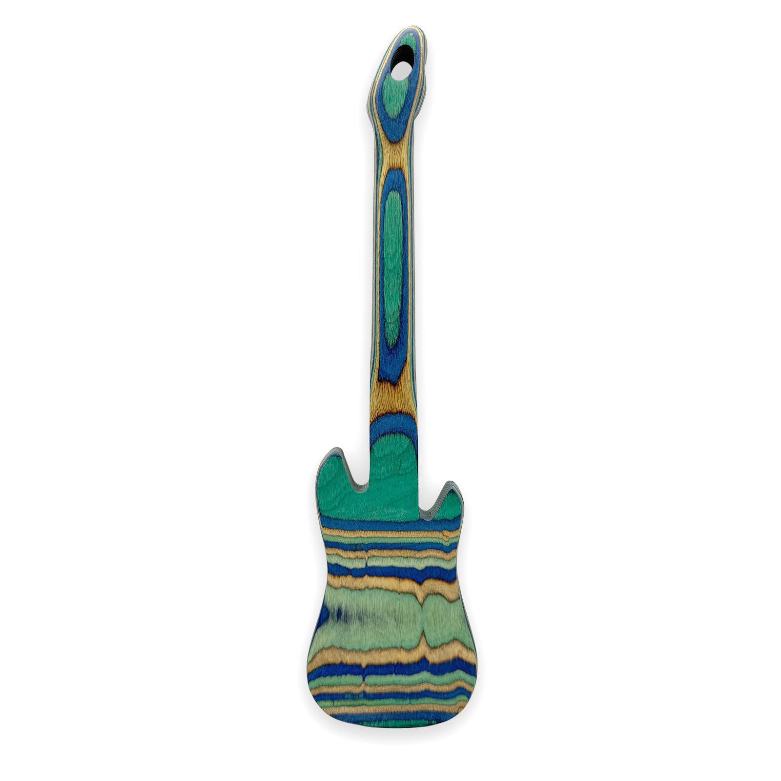 Island Bamboo Pakkawood 12-Inch Guitar Spatula, Peacock