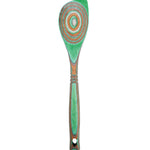 Island Bamboo Pakkawood 12-Inch Corner Spoon, Mint