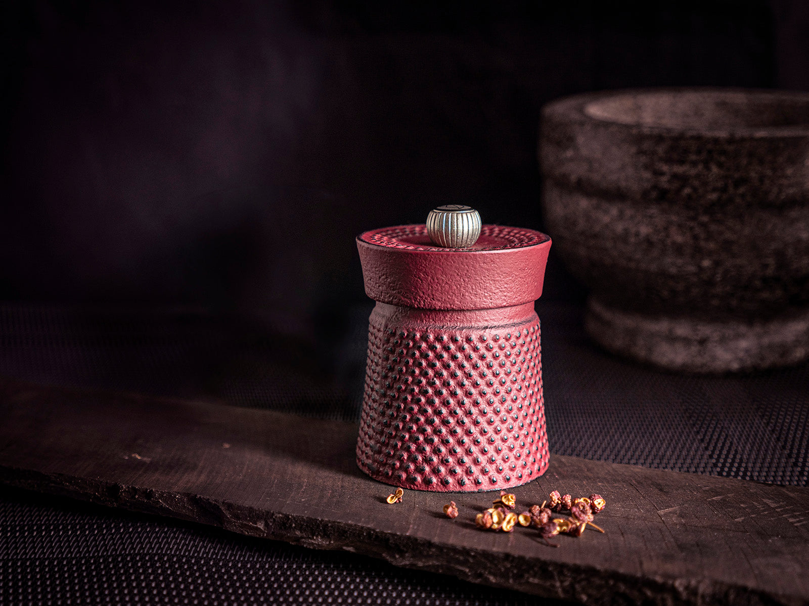 Peugeot Bali 3 Inch Cast Iron Pepper Mill, Red