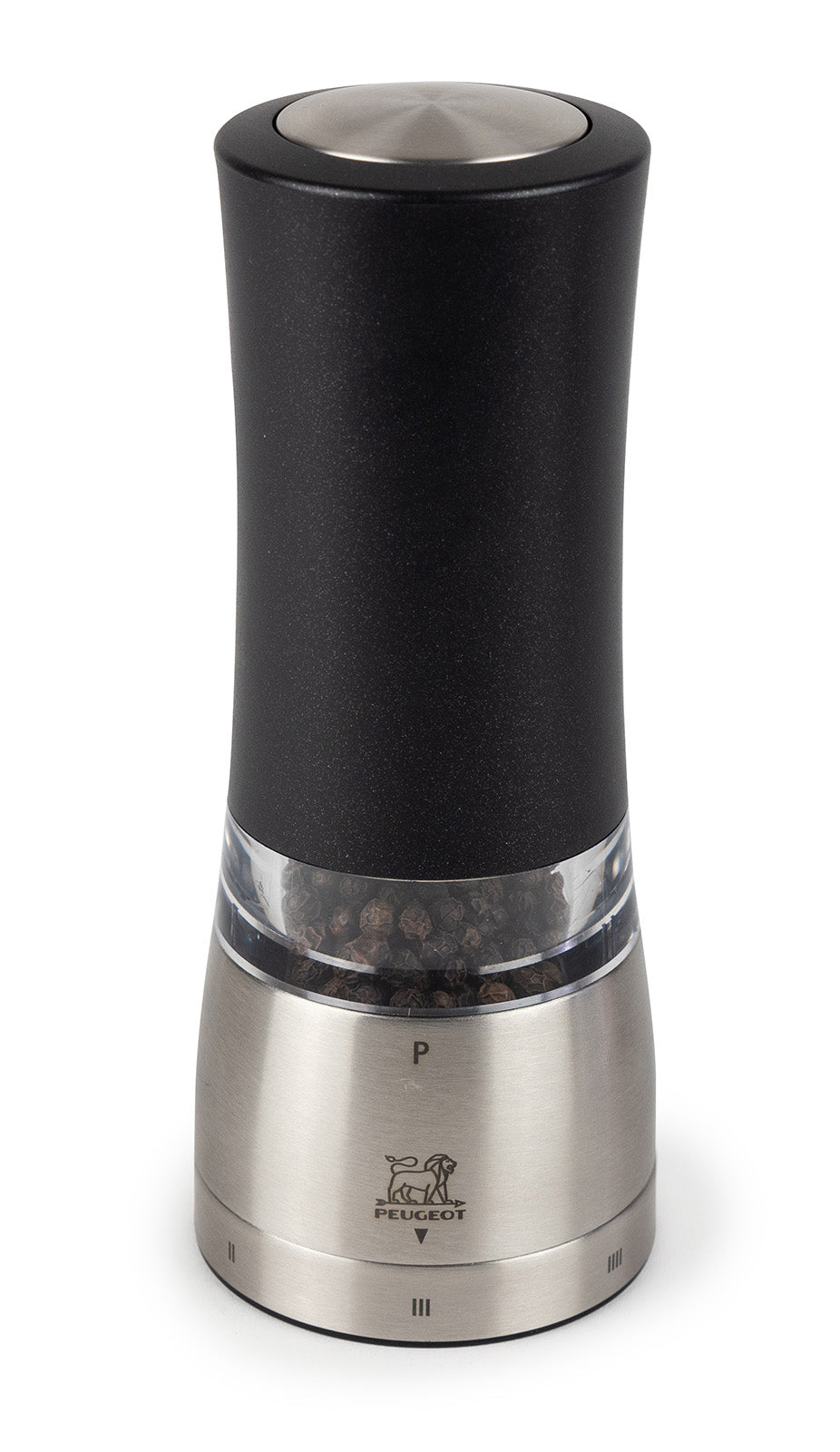 Peugeot Daman Electric Pepper Mill, Iridescent Black, 7 Inch