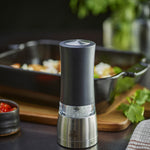 Peugeot Daman Electric Salt Mill, Iridescent Black, 7 Inch