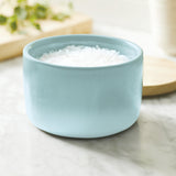 Rachael Ray 9-ounce Ceramic Salt and Spice Box with Wood Lid, Light Blue Ombre