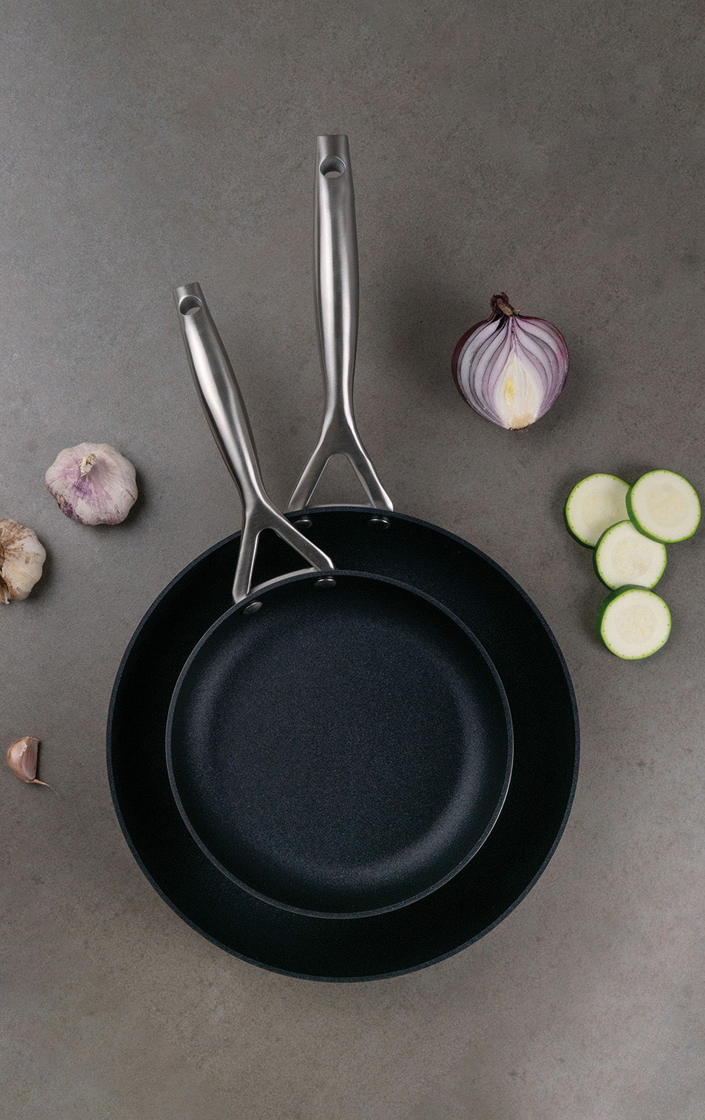 Scanpan CS+ 2-Piece Nonstick Fry Pan Set, 8" & 10.25", Stainless Steel, Induction Ready
