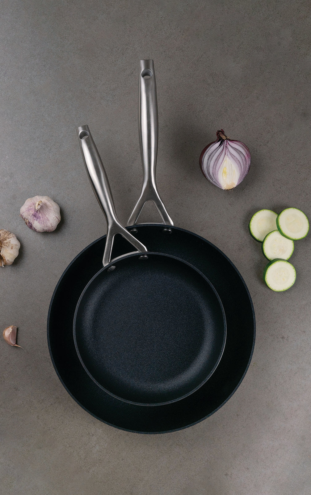 Scanpan CS+ 2-Piece Nonstick Fry Pan Set, 8" & 10.25", Stainless Steel, Induction Ready