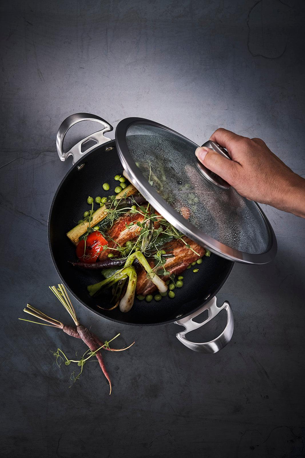 Scanpan CS+ 5.5-Quart Covered Chef Pan, Stainless Steel Nonstick, Induction Ready