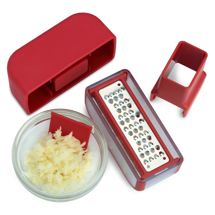 Microplane Specialty Garlic Mincer, Red