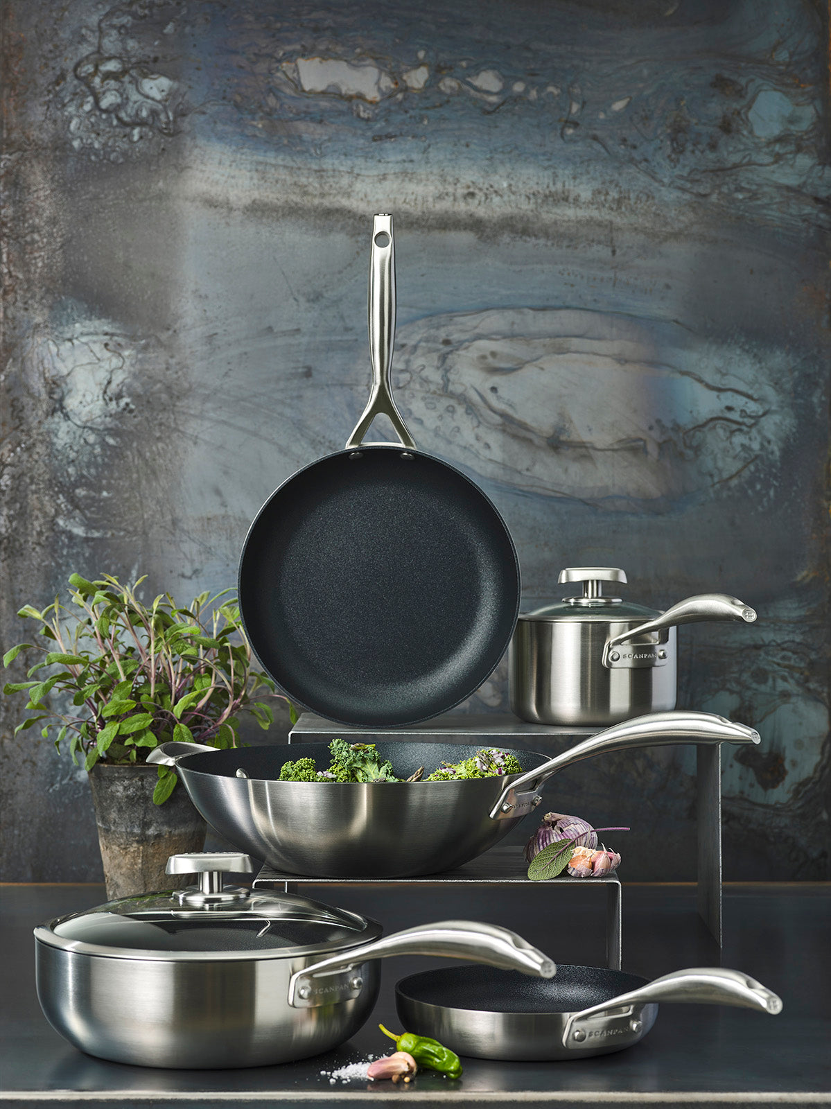 Scanpan CS+ 4-Quart Covered Saucepan, Stainless Steel Nonstick, Induction Ready