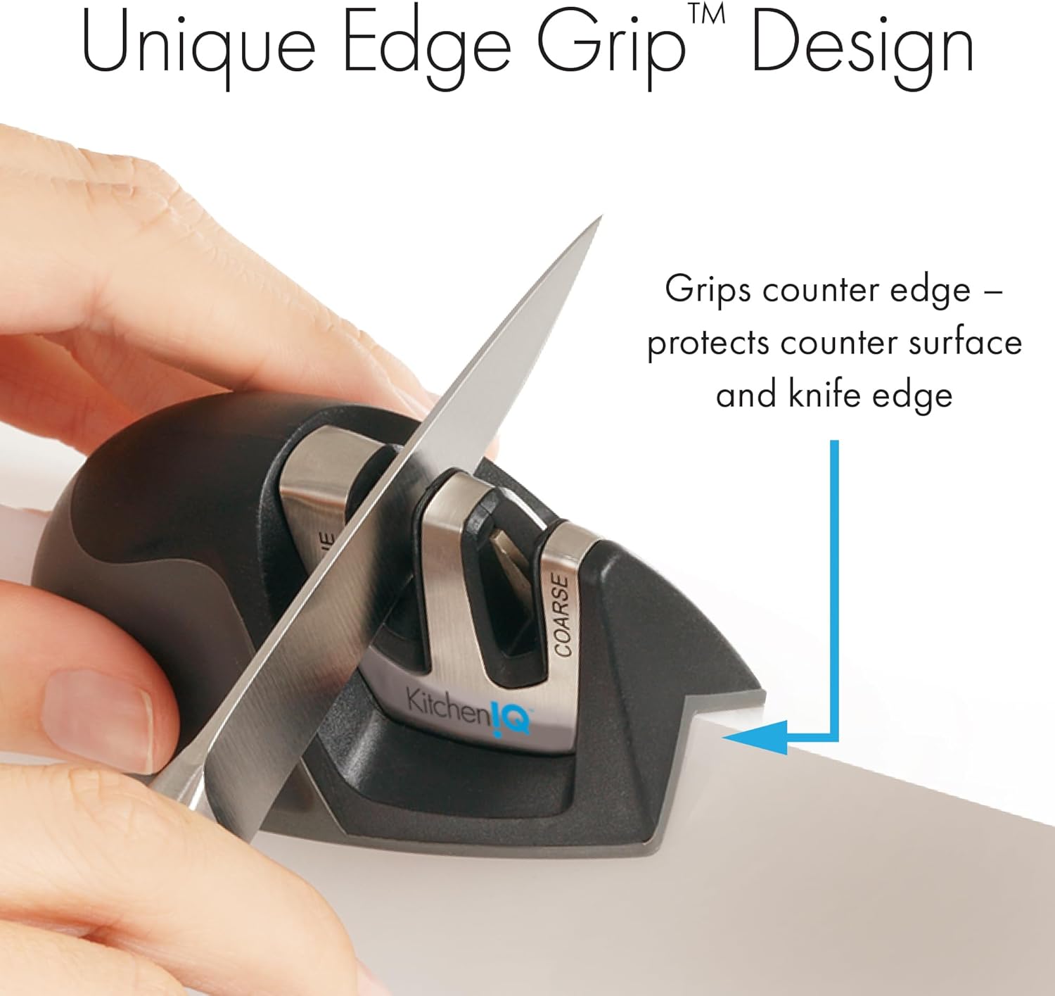 Kitchen IQ Edge Grip 2 Stage Knife Sharpener Kitchen Knife Sharpening 50009
