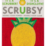 MU Kitchen Scrubsy Dish Cloth and Scrubber, Pineapple