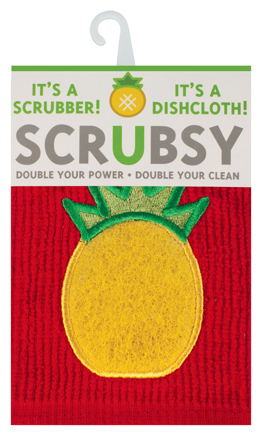 MU Kitchen Scrubsy Dish Cloth and Scrubber, Pineapple