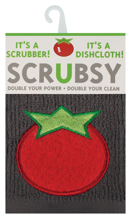 MU Kitchen Scrubsy Dish Cloth and Scrubber, Tomato