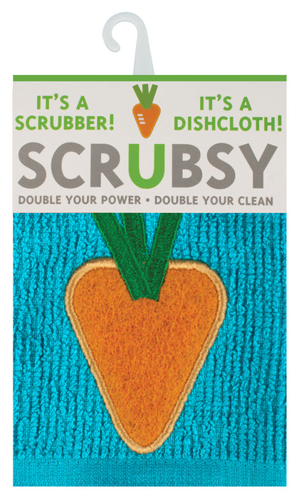 MU Kitchen Scrubsy Dish Cloth and Scrubber, Carrot