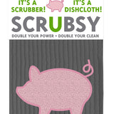 MU Kitchen Scrubsy Dish Cloth and Scrubber, Pig