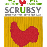 MU Kitchen Scrubsy Dish Cloth and Scrubber, Rooster