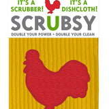 MU Kitchen Scrubsy Dish Cloth and Scrubber, Rooster