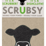 MU Kitchen Scrubsy Dish Cloth and Scrubber, Cow