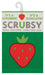 MU Kitchen Scrubsy Dish Cloth and Scrubber, Strawberry