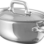 Mauviel M'Minis Oval Cocotte With Lid, 4.7 Inch