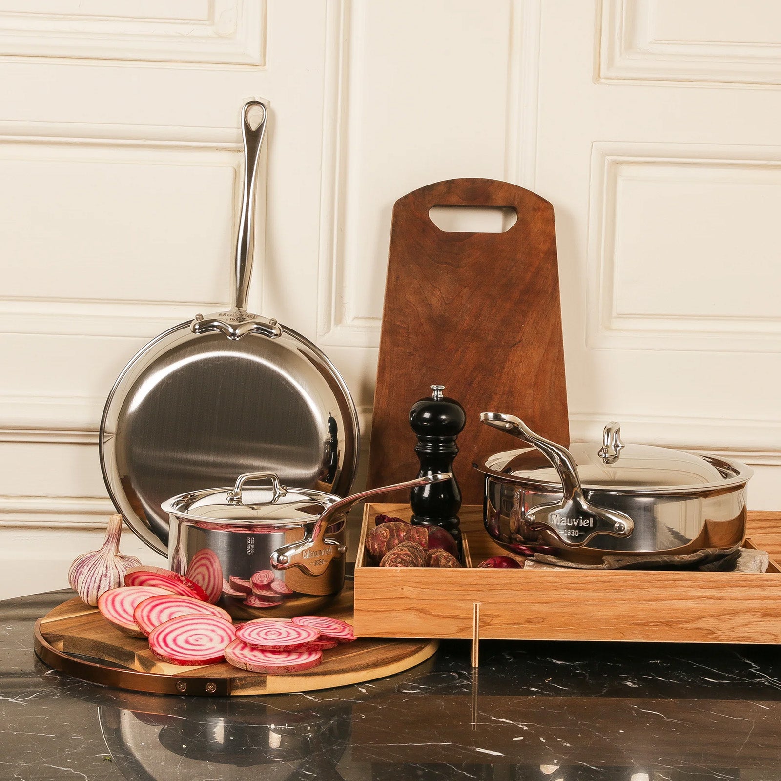 Mauviel M'Cook Stainless Steel 10 Piece Cookware Set