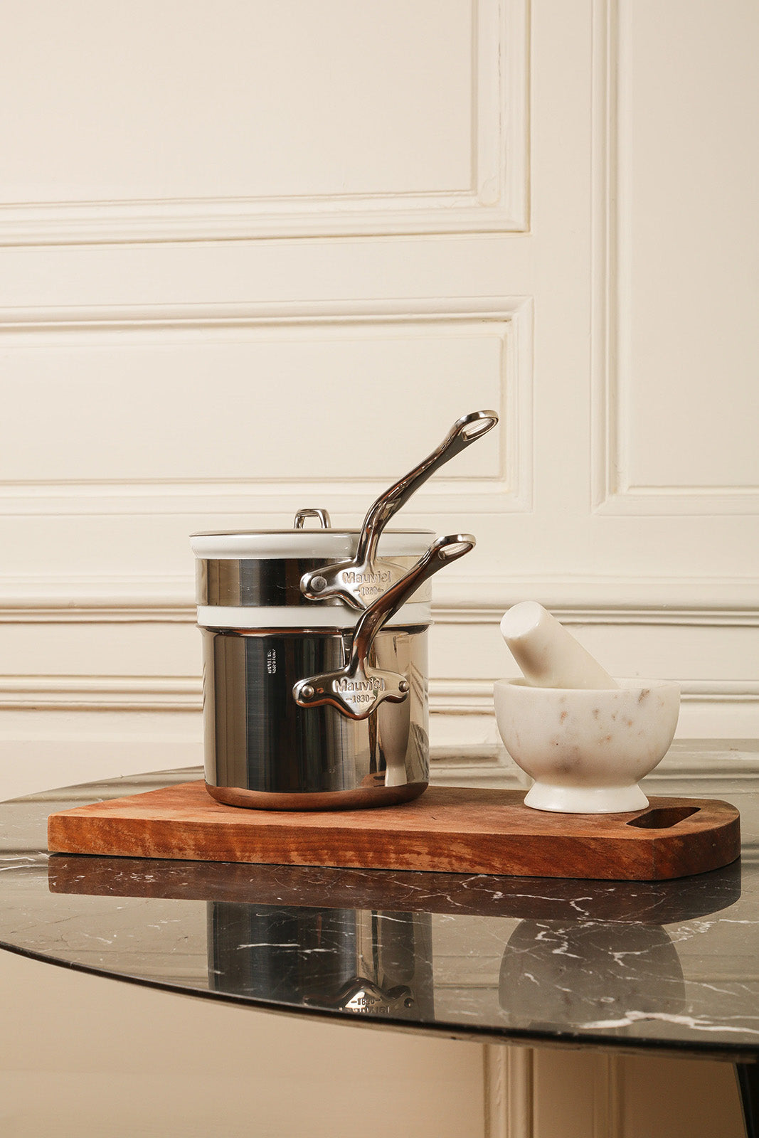 Mauviel M'Cook 1.8 Quart Bain Marie with Lid, 5.5 Inch