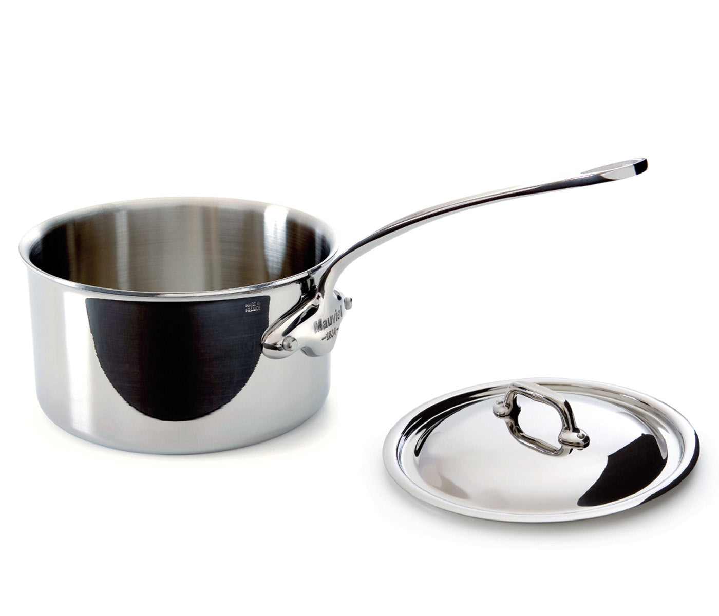 Mauviel M'Cook 2.6 qt Stainless Steel Saucepan & Lid