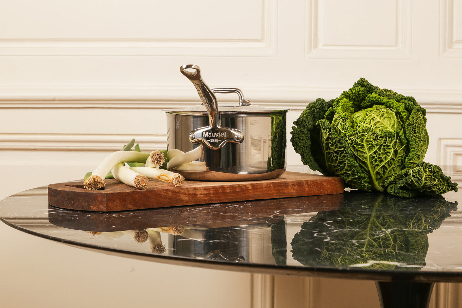 Mauviel M'Cook 3.6 qt Stainless Steel Saucepan & Lid