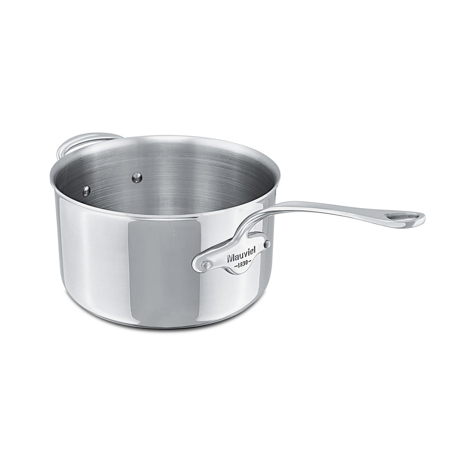 Mauviel M'Cook 4.8 Quart Stainless Steel Saucepan, 9.4 Inch