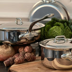 Mauviel M'Cook 3.2 qt. Stainless Steel Saute Pan & Lid