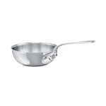 Mauviel M'Cook 1.1 qt. Stainless Steel Curved Splayed Saute Pan with Lid