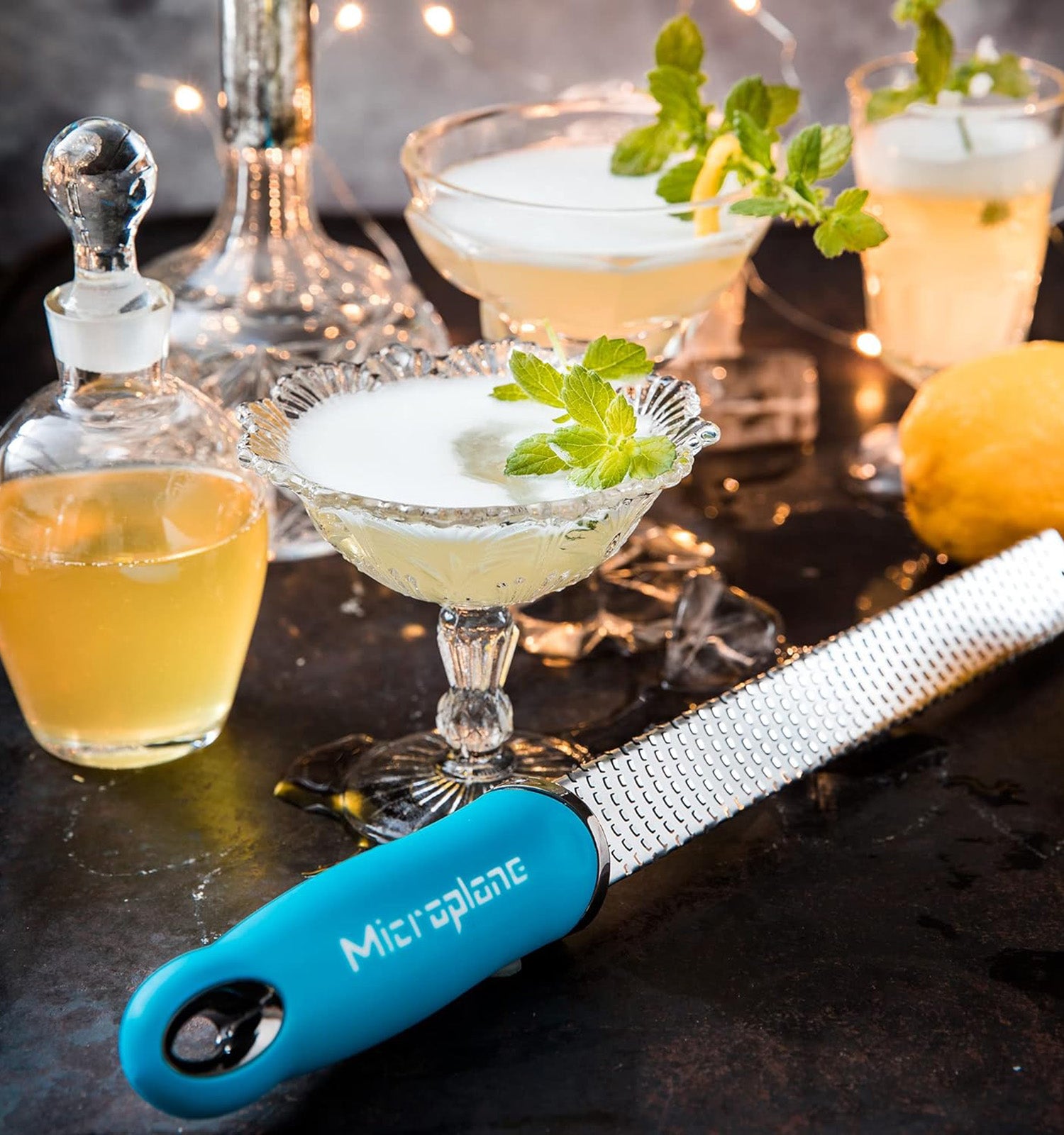 Microplane Premium Classic Zester Grater, Neon Blue