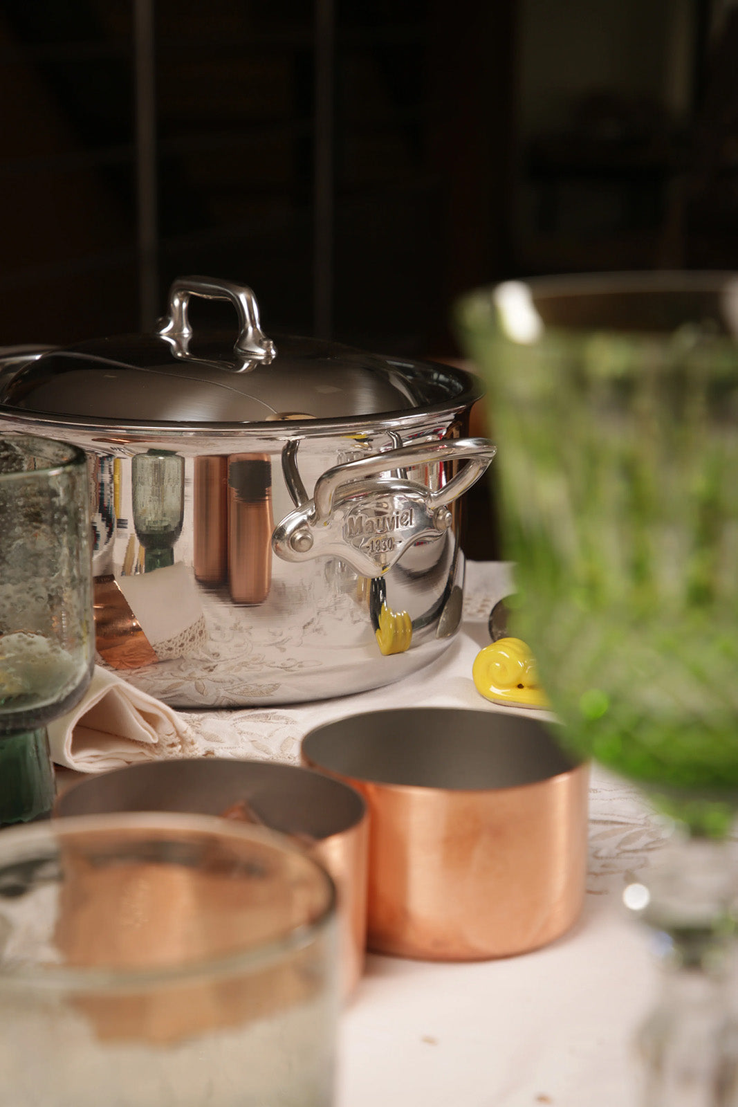 Mauviel M'Cook 1.9 qt. Stainless Steel Stewpan & Lid