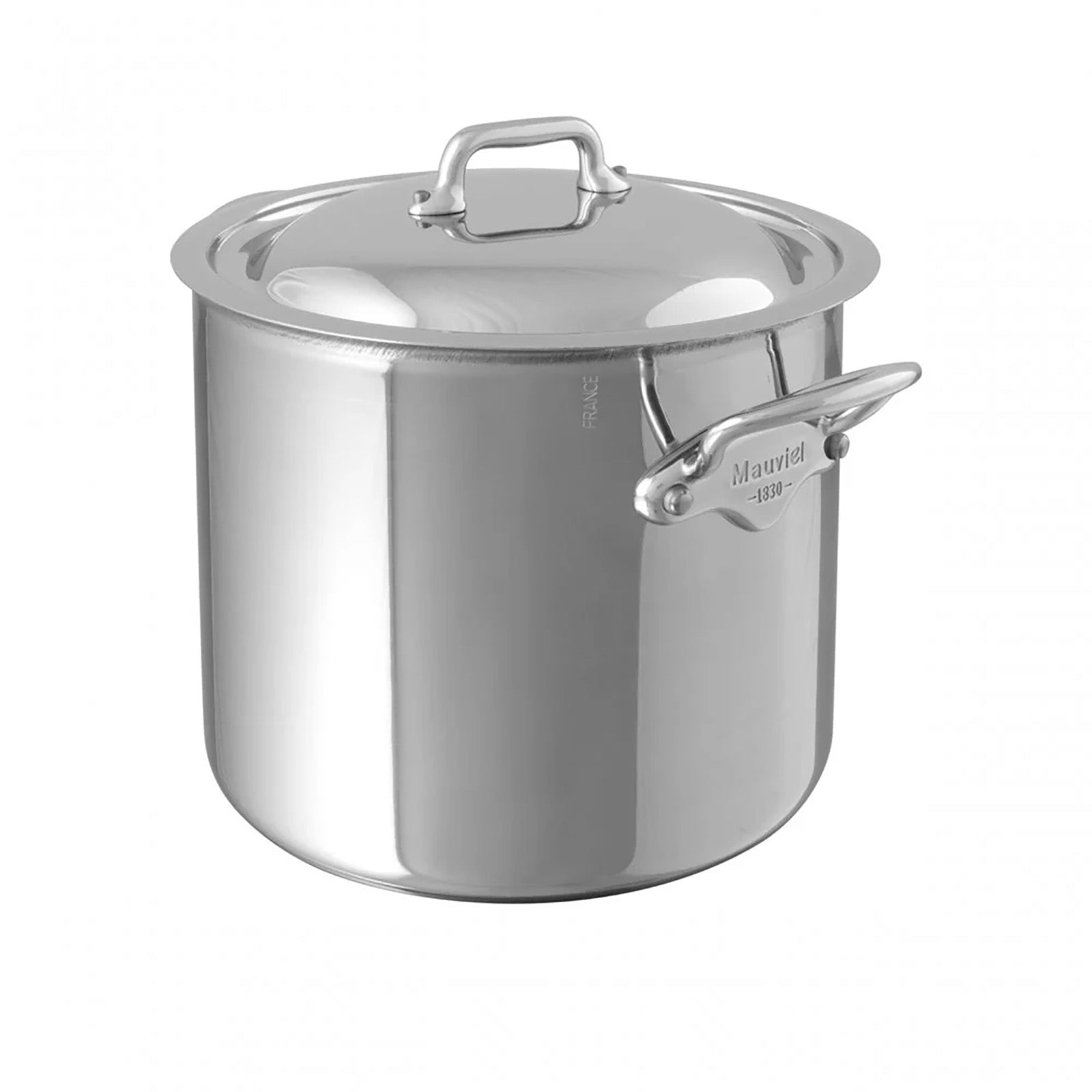 Mauviel M'Cook 9.1 qt. Ferritic Steel Magnetic Stock Pot with Lid